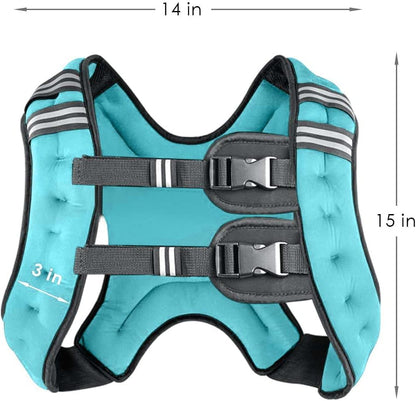 Running Weight Vest for Men Women Kids 8 12 16 20 Lbs Weights Included, Body Wei