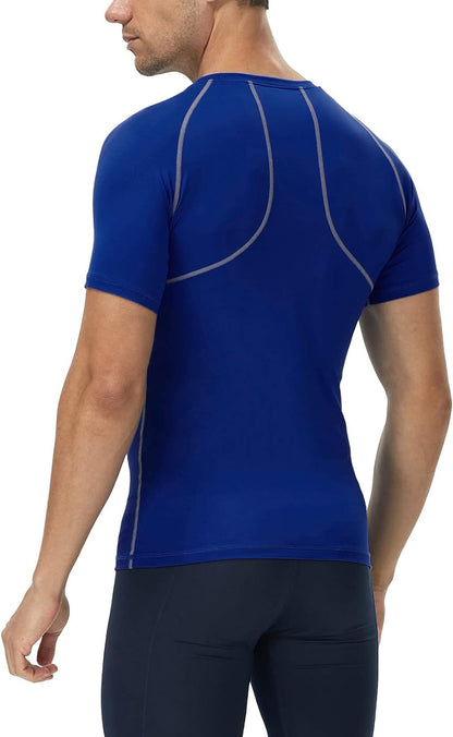 Men'S T-Shirts Short Sleeve Compression Shirts for Men Workout Shirts