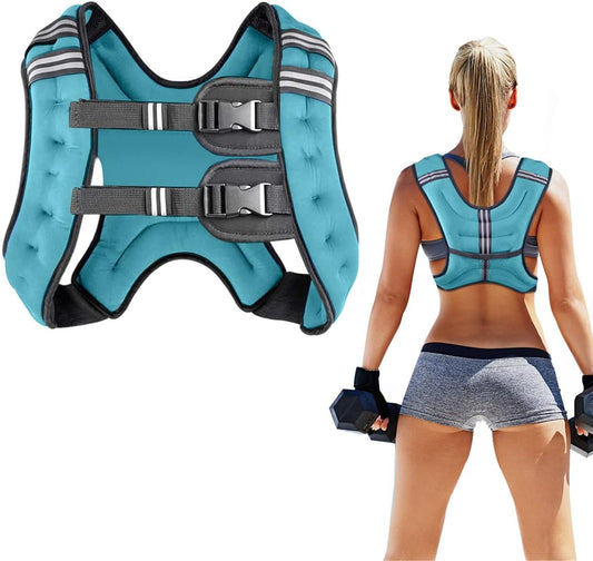 Running Weight Vest for Men Women Kids 8 12 16 20 Lbs Weights Included, Body Wei